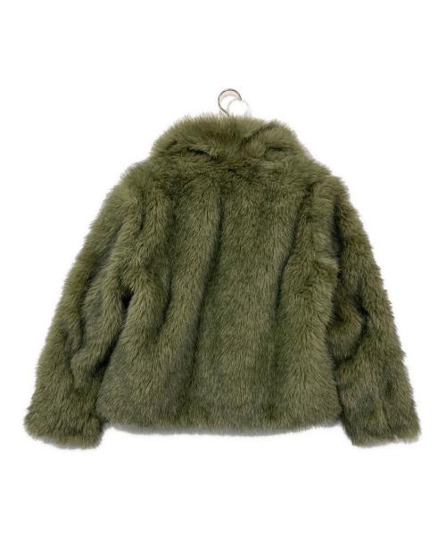 LAGUA GEM（ラグアジェム）LAGUA GEM (ラグアジェム) POCKET POINT FAUX FUR コート グリーン サイズ:Mの古着・服飾アイテム