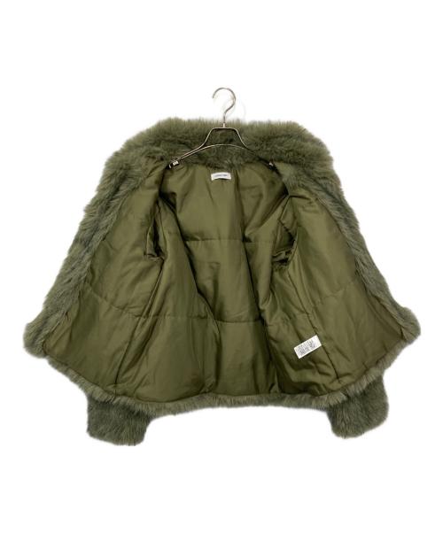 LAGUA GEM（ラグアジェム）LAGUA GEM (ラグアジェム) POCKET POINT FAUX FUR コート グリーン サイズ:Mの古着・服飾アイテム