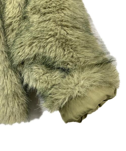 LAGUA GEM（ラグアジェム）LAGUA GEM (ラグアジェム) POCKET POINT FAUX FUR コート グリーン サイズ:Mの古着・服飾アイテム