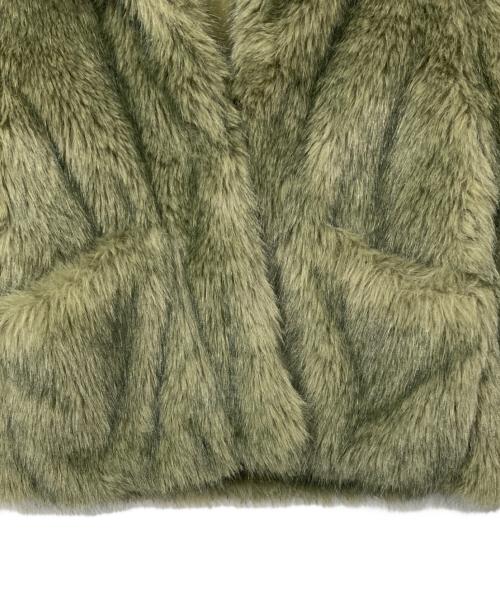 LAGUA GEM（ラグアジェム）LAGUA GEM (ラグアジェム) POCKET POINT FAUX FUR コート グリーン サイズ:Mの古着・服飾アイテム