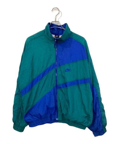 NIKE（ナイキ）NIKE (ナイキ) 90sナイロンジャケット グリーン×ブルー サイズ:Lの古着・服飾アイテム