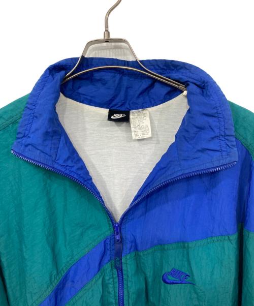 NIKE（ナイキ）NIKE (ナイキ) 90sナイロンジャケット グリーン×ブルー サイズ:Lの古着・服飾アイテム