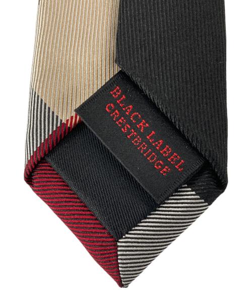 BLACK LABEL CRESTBRIDGE（ブラックレーベル クレストブリッジ）BLACK LABEL CRESTBRIDGE (ブラックレーベル クレストブリッジ) シルクネクタイ レッド×ベージュ サイズ:表記無しの古着・服飾アイテム