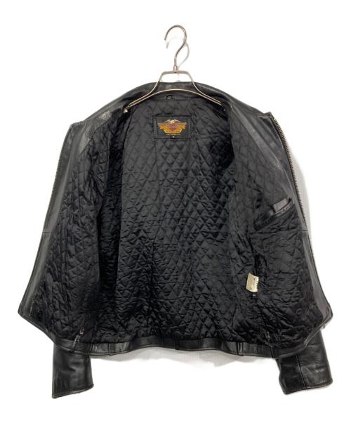 HARLEY-DAVIDSON（ハーレーダビッドソン）HARLEY-DAVIDSON (ハーレーダビッドソン) シングルレザージャケット ブラック サイズ:Sの古着・服飾アイテム