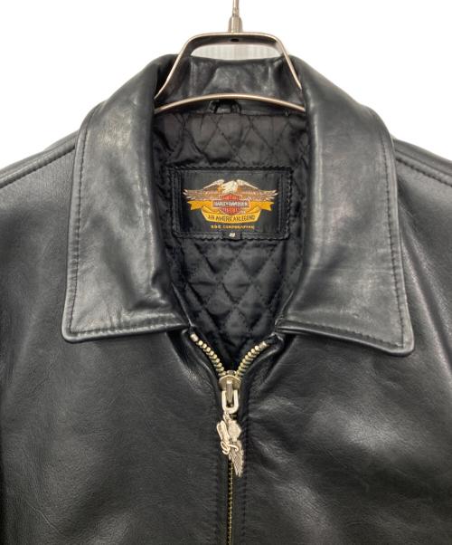 HARLEY-DAVIDSON（ハーレーダビッドソン）HARLEY-DAVIDSON (ハーレーダビッドソン) シングルレザージャケット ブラック サイズ:Sの古着・服飾アイテム