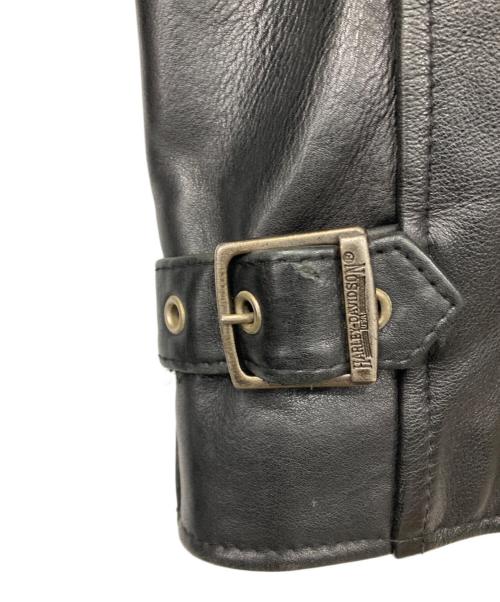 HARLEY-DAVIDSON（ハーレーダビッドソン）HARLEY-DAVIDSON (ハーレーダビッドソン) シングルレザージャケット ブラック サイズ:Sの古着・服飾アイテム