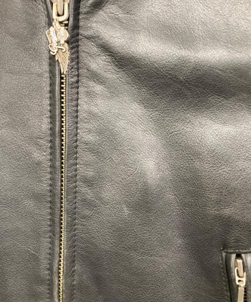 HARLEY-DAVIDSON（ハーレーダビッドソン）HARLEY-DAVIDSON (ハーレーダビッドソン) シングルレザージャケット ブラック サイズ:Sの古着・服飾アイテム