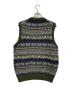 J.PRESS (ジェイプレス) 総柄ニットベスト グリーン サイズ:XL：5000円