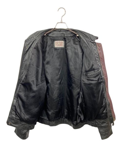 TIP TOP TAILORS（ティップ・トップ・テイラーズ）TIP TOP TAILORS (ティップ・トップ・テイラーズ) レザージャケット ブラック サイズ:表記無しの古着・服飾アイテム