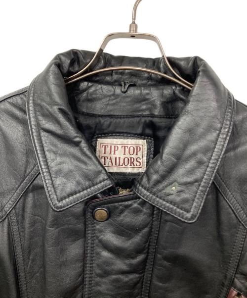 TIP TOP TAILORS（ティップ・トップ・テイラーズ）TIP TOP TAILORS (ティップ・トップ・テイラーズ) レザージャケット ブラック サイズ:表記無しの古着・服飾アイテム