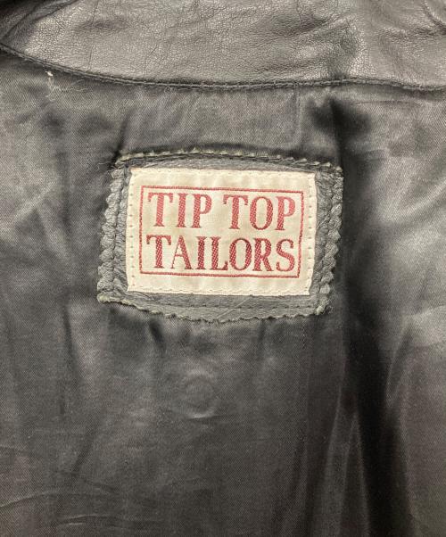 TIP TOP TAILORS（ティップ・トップ・テイラーズ）TIP TOP TAILORS (ティップ・トップ・テイラーズ) レザージャケット ブラック サイズ:表記無しの古着・服飾アイテム