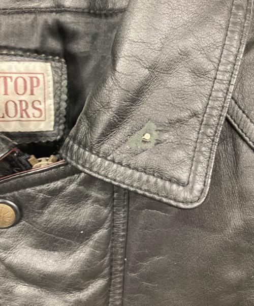 TIP TOP TAILORS（ティップ・トップ・テイラーズ）TIP TOP TAILORS (ティップ・トップ・テイラーズ) レザージャケット ブラック サイズ:表記無しの古着・服飾アイテム