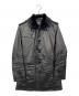 BURBERRY BLACK LABEL（バーバリーブラックレーベル）の古着「ラビットファーラムレザーコート」｜ブラック