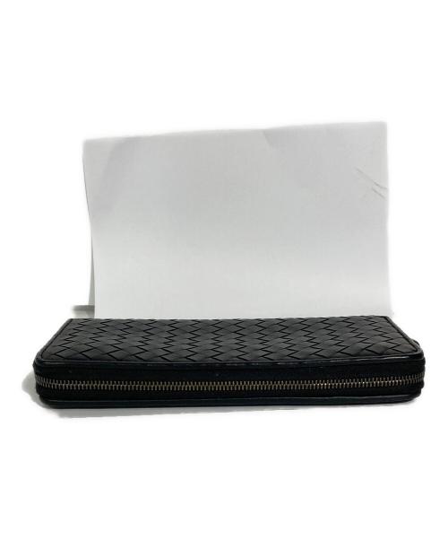 BOTTEGA VENETA（ボッテガベネタ）BOTTEGA VENETA (ボッテガベネタ) イントレチャート長財布 ブラックの古着・服飾アイテム