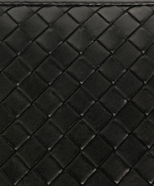 BOTTEGA VENETA（ボッテガベネタ）BOTTEGA VENETA (ボッテガベネタ) イントレチャート長財布 ブラックの古着・服飾アイテム