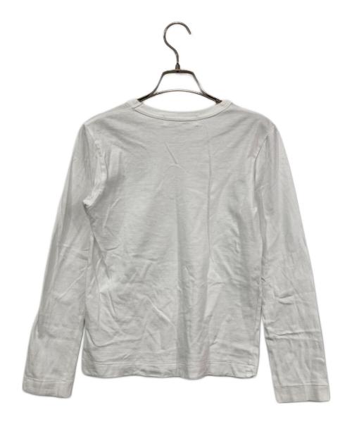 PLAY COMME des GARCONS（プレイコムデギャルソン）PLAY COMME des GARCONS (プレイコムデギャルソン) ハートワッペン長袖カットソー ホワイト サイズ:Sの古着・服飾アイテム