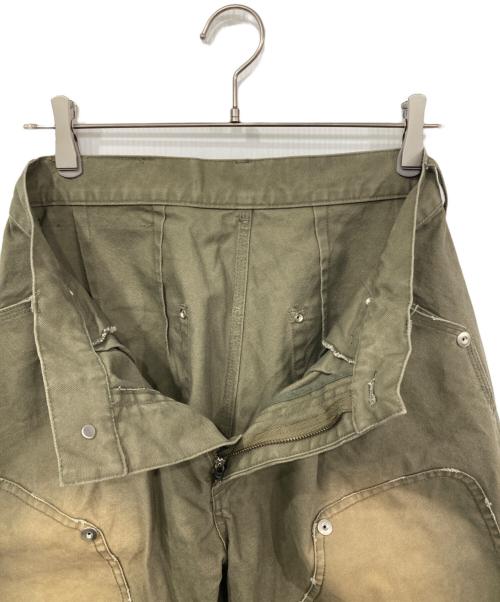 CONZ（コンズ）CONZ (コンズ) BASICKS (ベイシックス) double knee curved leg shorts カーキ サイズ:3の古着・服飾アイテム