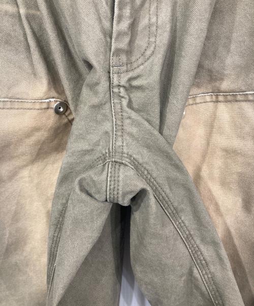 CONZ（コンズ）CONZ (コンズ) BASICKS (ベイシックス) double knee curved leg shorts カーキ サイズ:3の古着・服飾アイテム