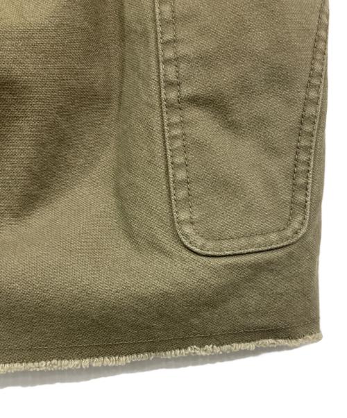 CONZ（コンズ）CONZ (コンズ) BASICKS (ベイシックス) double knee curved leg shorts カーキ サイズ:3の古着・服飾アイテム