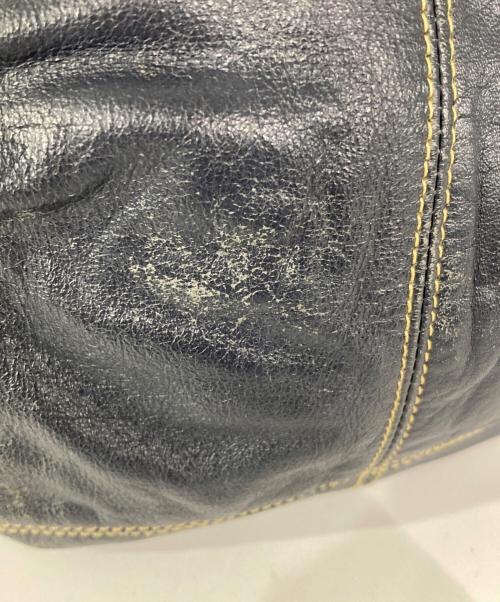 Permanent Age（パーマネントエイジ）Permanent Age (パーマネントエイジ) レザートートバッグ ネイビーの古着・服飾アイテム