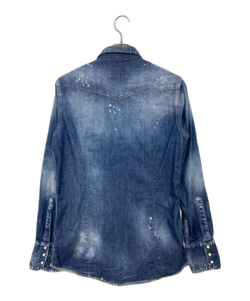 DSQUARED2（ディースクエアード）DSQUARED2 (ディースクエアード) デニムウエスタンシャツ インディゴ サイズ:46の古着・服飾アイテム