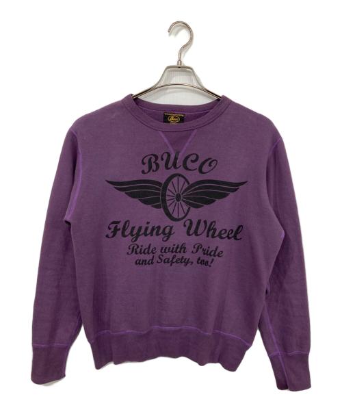 Buco（ブコ）Buco (ブコ) THE REAL McCOY'S (ザ・リアルマッコイズ) プリントスウェット パープル サイズ:Sの古着・服飾アイテム