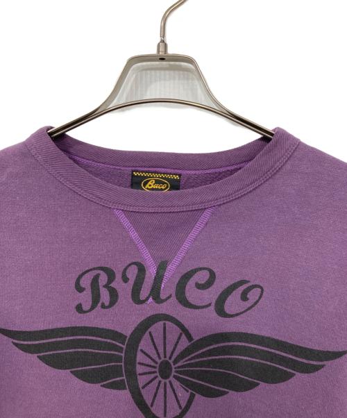 Buco（ブコ）Buco (ブコ) THE REAL McCOY'S (ザ・リアルマッコイズ) プリントスウェット パープル サイズ:Sの古着・服飾アイテム