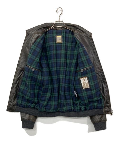 D'AMICO（ダミコ）D'AMICO (ダミコ) レザージャケット ブラック サイズ:50の古着・服飾アイテム