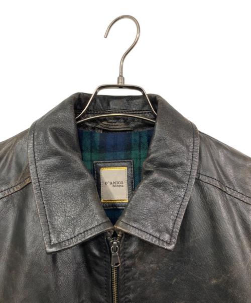 D'AMICO（ダミコ）D'AMICO (ダミコ) レザージャケット ブラック サイズ:50の古着・服飾アイテム