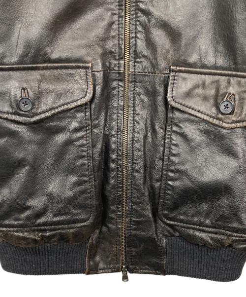 D'AMICO（ダミコ）D'AMICO (ダミコ) レザージャケット ブラック サイズ:50の古着・服飾アイテム