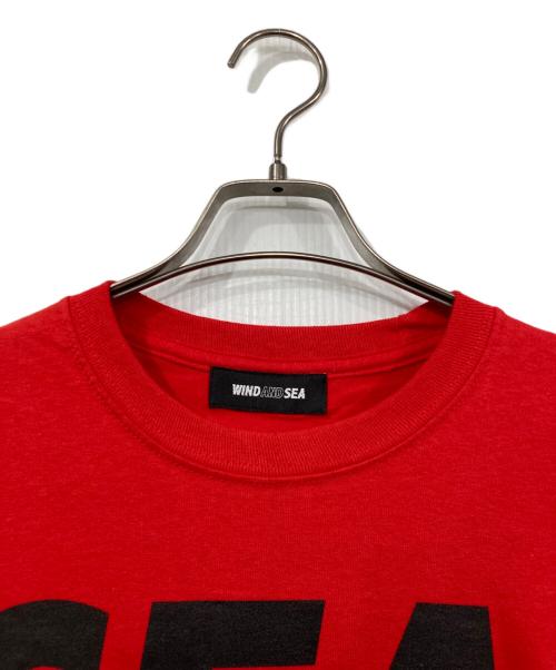 WIND AND SEA（ウィンダンシー）WIND AND SEA (ウィンダンシー) SEA L/S T-shirt レッド×ブラック サイズ:Mの古着・服飾アイテム