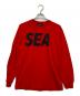WIND AND SEA（ウィンダンシー）の古着「SEA L/S T-shirt」｜レッド×ブラック