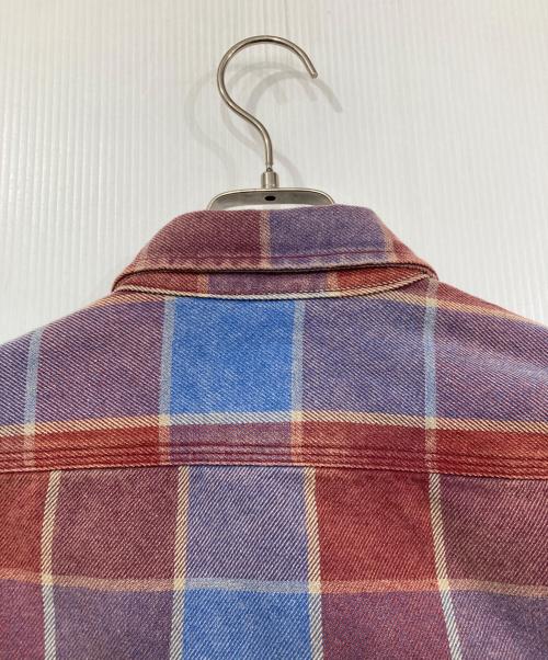 HOUSTON（ヒューストン）HOUSTON (ヒューストン) チェックシャツ レッド×ブルー サイズ:LARGEの古着・服飾アイテム