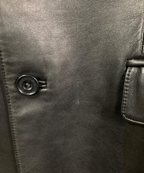 BURBERRY BLACK LABEL（バーバリーブラックレーベル）BURBERRY BLACK LABEL (バーバリーブラックレーベル) ラムレザーテーラードジャケット ブラック サイズ:Mの古着・服飾アイテム