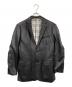 BURBERRY BLACK LABEL（バーバリーブラックレーベル）の古着「ラムレザーテーラードジャケット」｜ブラック