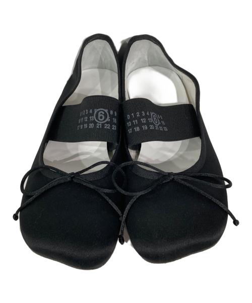 MM6 Maison Margiela（エムエムシックスメゾンマルジェラ）MM6 Maison Margiela (エムエムシックスメゾンマルジェラ) アナトミック バレエシューズ ブラック サイズ:36の古着・服飾アイテム