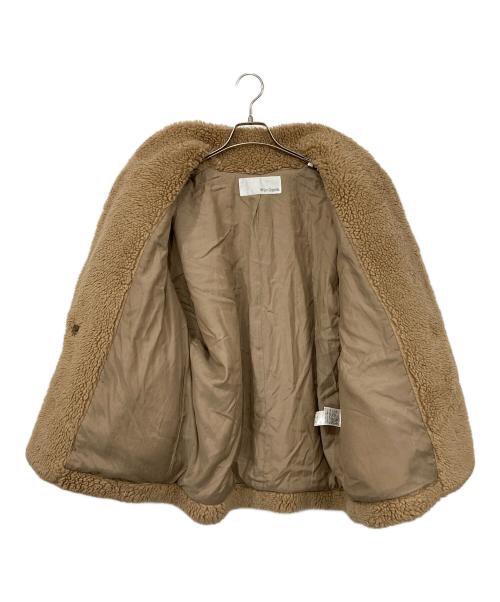 Whim Gazette（ウィムガゼット）Whim Gazette (ウィムガゼット) エコBOAコート ブラウン サイズ:Fの古着・服飾アイテム