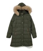 LAUREN RALPH LAURENローレン ラルフ ローレン）の古着「フェイクファートリムダウンコート」｜オリーブ