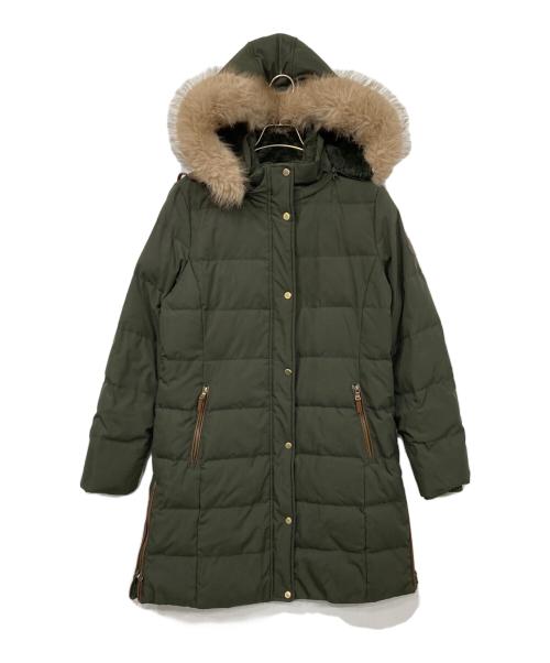 LAUREN RALPH LAUREN（ローレン ラルフ ローレン）LAUREN RALPH LAUREN (ローレン ラルフ ローレン) フェイクファートリムダウンコート オリーブ サイズ:Lの古着・服飾アイテム