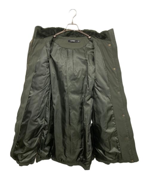 LAUREN RALPH LAUREN（ローレン ラルフ ローレン）LAUREN RALPH LAUREN (ローレン ラルフ ローレン) フェイクファートリムダウンコート オリーブ サイズ:Lの古着・服飾アイテム