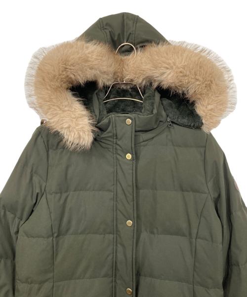 LAUREN RALPH LAUREN（ローレン ラルフ ローレン）LAUREN RALPH LAUREN (ローレン ラルフ ローレン) フェイクファートリムダウンコート オリーブ サイズ:Lの古着・服飾アイテム