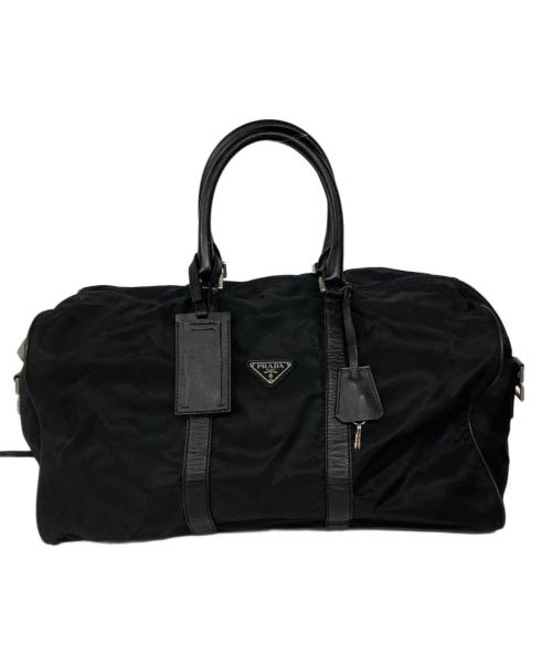 PRADA（プラダ）PRADA (プラダ) ナイロンボストンバッグ ブラックの古着・服飾アイテム