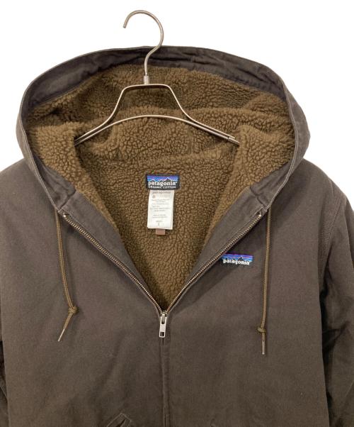 Patagonia（パタゴニア）Patagonia (パタゴニア) ラインドキャンバスフーディ ブラウン サイズ:Sの古着・服飾アイテム