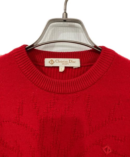 Christian Dior Sports（クリスチャン ディオールスポーツ）Christian Dior Sports (クリスチャン ディオールスポーツ) ロゴニット レッド サイズ:Lの古着・服飾アイテム