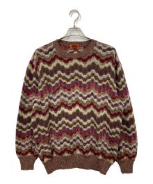 missoni（ミッソーニ）の古着「モヘア混幾何学柄ニット」｜ブラウン