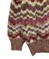 中古・古着 MISSONI (ミッソーニ) モヘア混幾何学柄ニット ブラウン サイズ:12：8000円