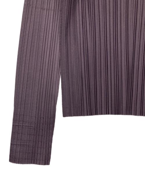 PLEATS PLEASE（プリーツプリーズ）PLEATS PLEASE (プリーツプリーズ) SOFT PLEATS ハイネック長袖カットソー パープル サイズ:表記なしの古着・服飾アイテム