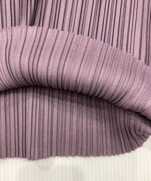 PLEATS PLEASE（プリーツプリーズ）PLEATS PLEASE (プリーツプリーズ) SOFT PLEATS ハイネック長袖カットソー パープル サイズ:表記なしの古着・服飾アイテム