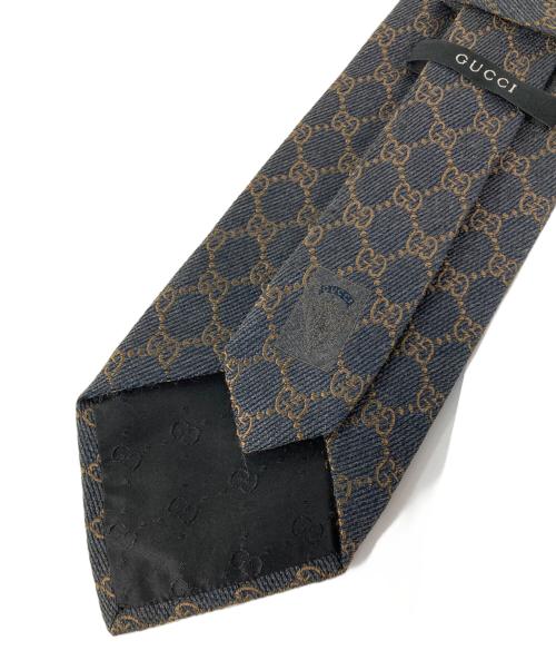 GUCCI（グッチ）GUCCI (グッチ) GG柄ネクタイ グレー サイズ:表記なしの古着・服飾アイテム