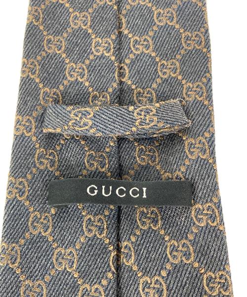 GUCCI（グッチ）GUCCI (グッチ) GG柄ネクタイ グレー サイズ:表記なしの古着・服飾アイテム